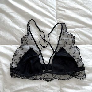 Free People Small Black Lace Bralette